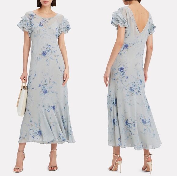 Love shack fancy Sloane Midi Silk Dress - Picture 6 of 12